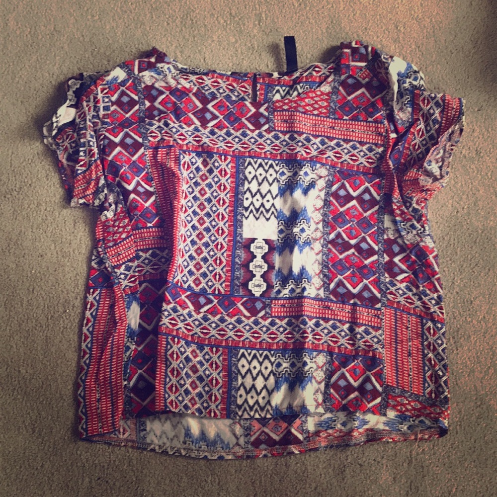 Tribal patterned vintage shirt